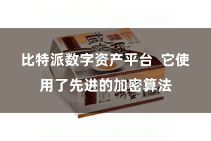 比特派数字资产平台 它使用了先进的加密算法