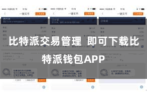 比特派交易管理  即可下载比特派钱包APP
